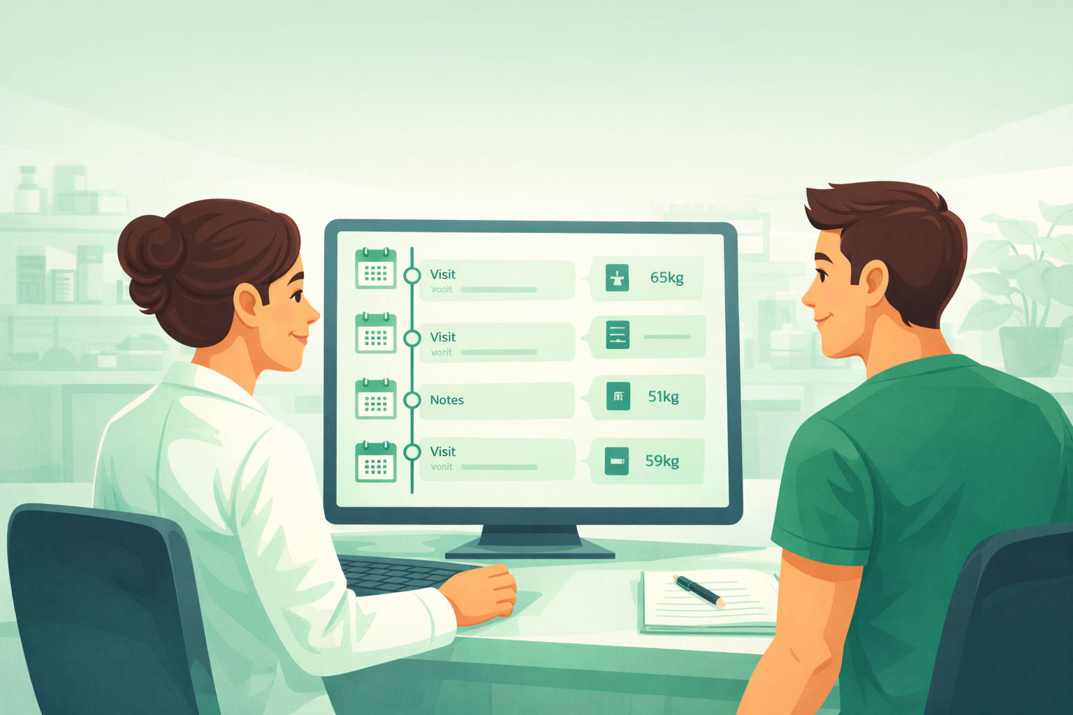 Storico paziente organizzato per il nutrizionista